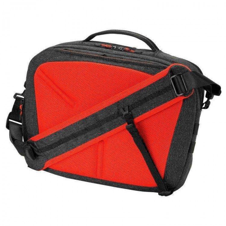 Bolsa Messenger 18 Dark Grey/Red Clay