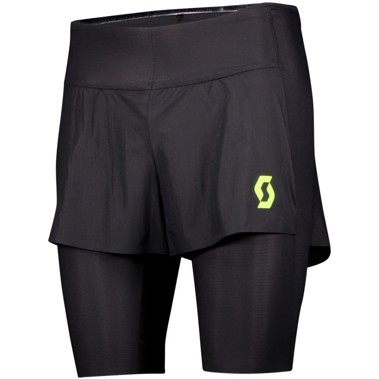 Pantalón corto Hybrid Ms RC Run Kinetech Black/Yellow Scott