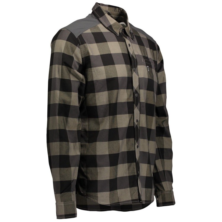 Camiseta Ms Check Ft L/SL Dust Beige/Dark Grey