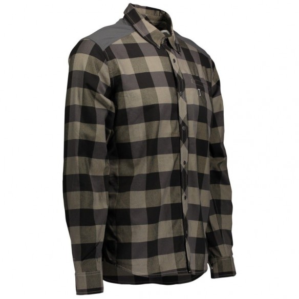 Camiseta Ms Check Ft L/SL Dust Beige/Dark Grey