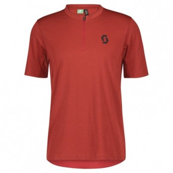 Maillot Ms Trail Flow Dri Zip Ss Tuscan Red
