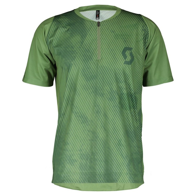 Maillot Ms Trail Vertic Zip Ss Frost Green/Smoked Green
