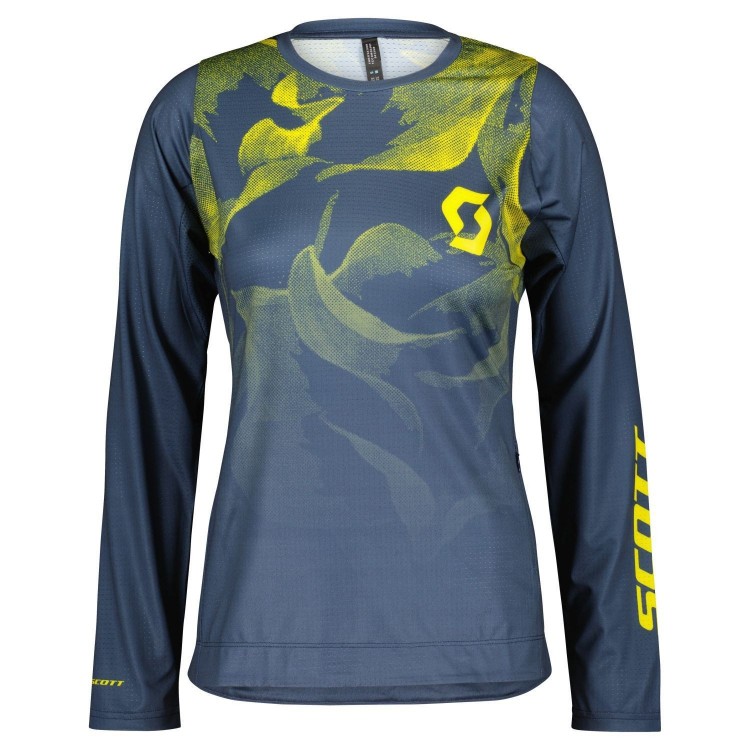 Maillot Ws Trail Vertic Ls Midnight Blue/Sun Yellow
