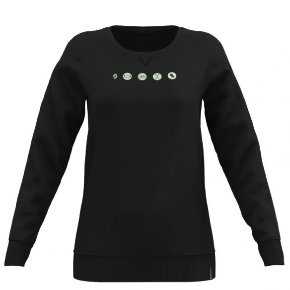 Camiseta Crewneck Ws 10 Casual L/SL Black