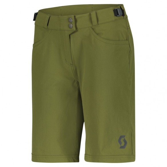 Culotte Ws Trail Flow W/Pad Fir Green