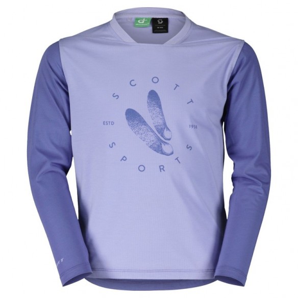 Maillot Jr Trail Flow 20 Dri Ls Moon Blue/Dream Blue