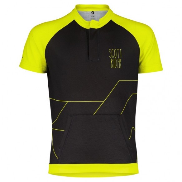 Maillot Jr RC Team Ss Black/Sulphur Yellow