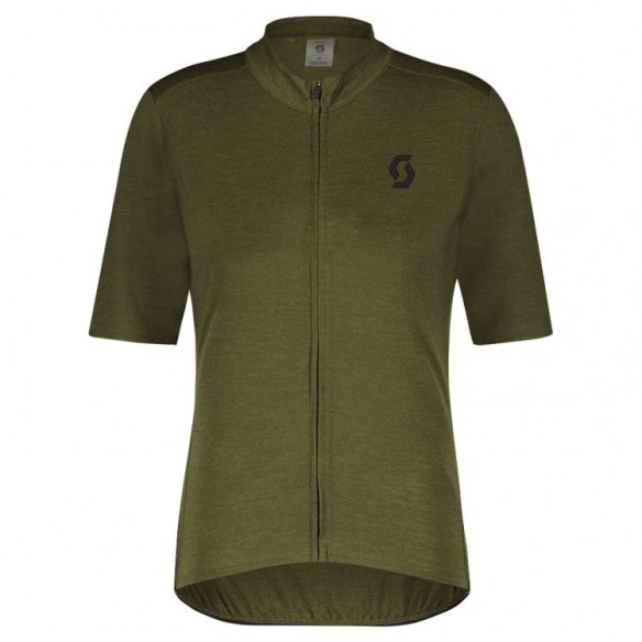 Maillot Ms Gravel Merino Ss Fir Green/Black