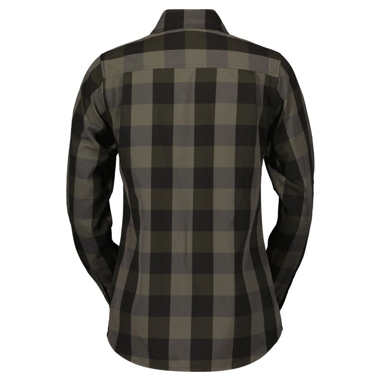 Maillot Ws Trail Flow Check Ls Fir Green/Black