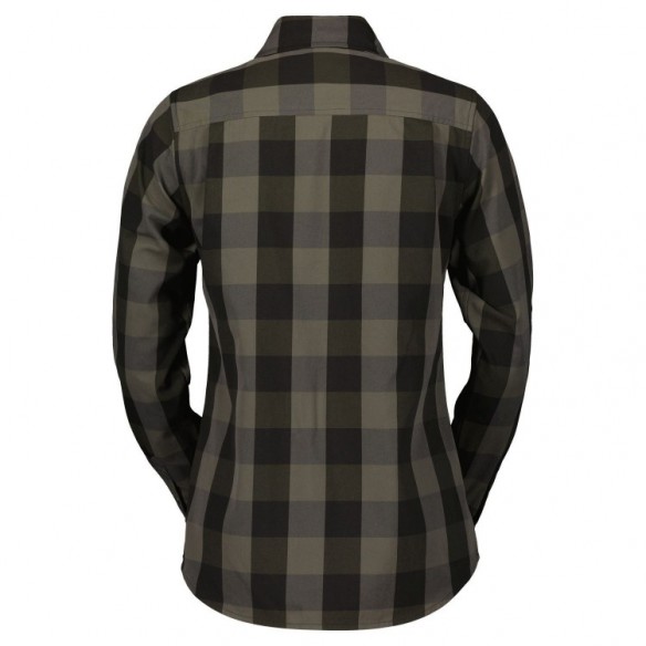 Maillot Ws Trail Flow Check Ls Fir Green/Black