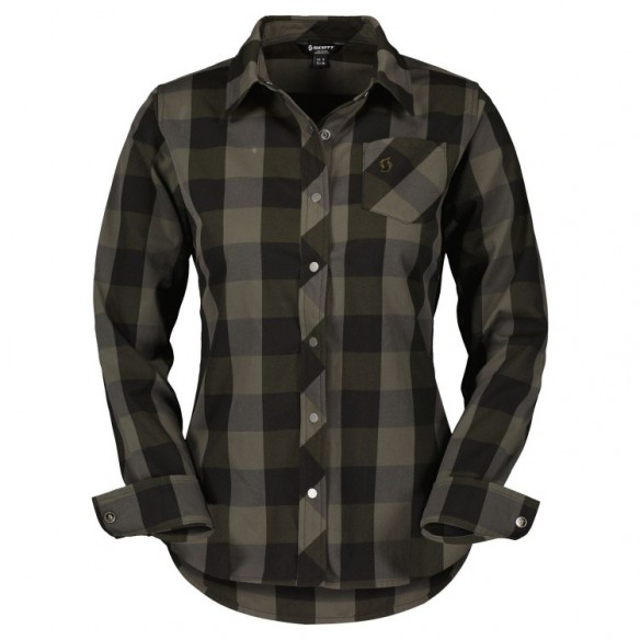 Maillot Ws Trail Flow Check Ls Fir Green/Black