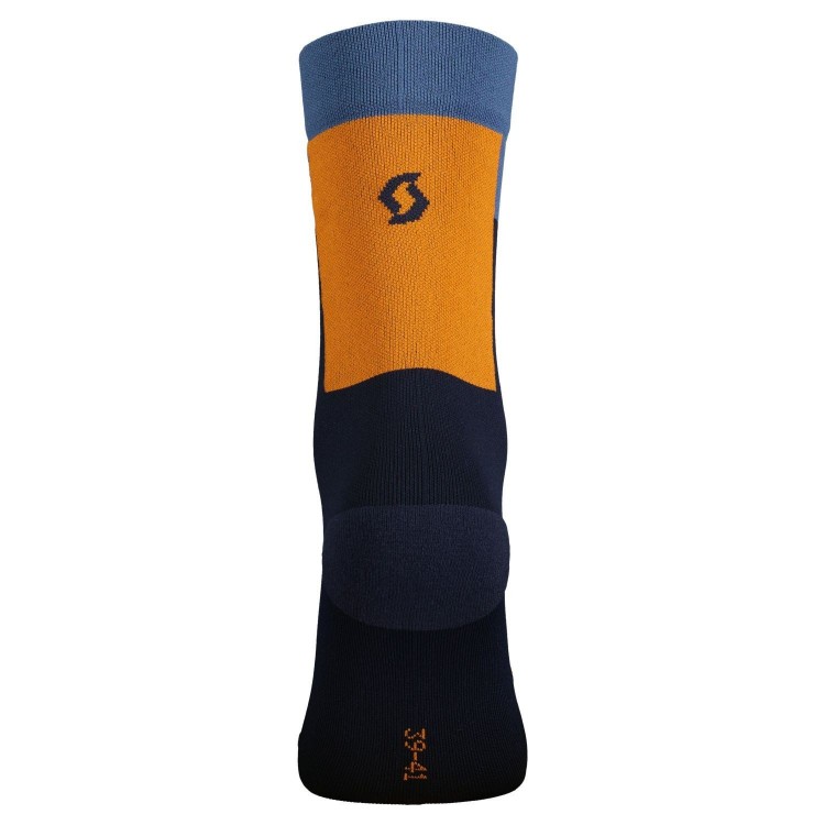 Calcetín Block Stripe Crew Dark Blue/Braze Orange