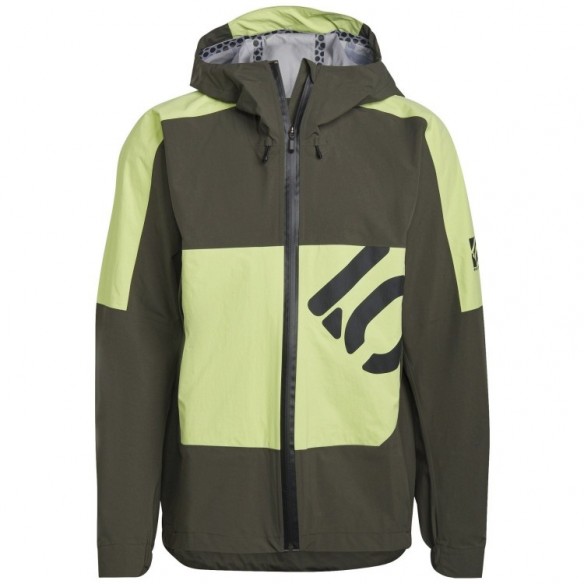Chaqueta Con Capucha 5.10 Rain Legend Earth/Pulse Lime Five Ten