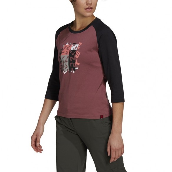 Camiseta Manga Larga W 5.10 Gfx Quiet Crimson Five Ten