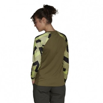 Camiseta Manga Larga W The Trail Focus Olive/Magic Lime... 2