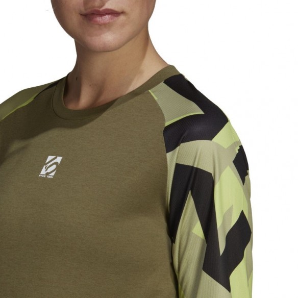 Camiseta Manga Larga W The Trail Focus Olive/Magic Lime Five Ten
