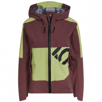 Chaqueta Con Capucha W 5.10 Rain Quiet Crimson/Pulse Lime...