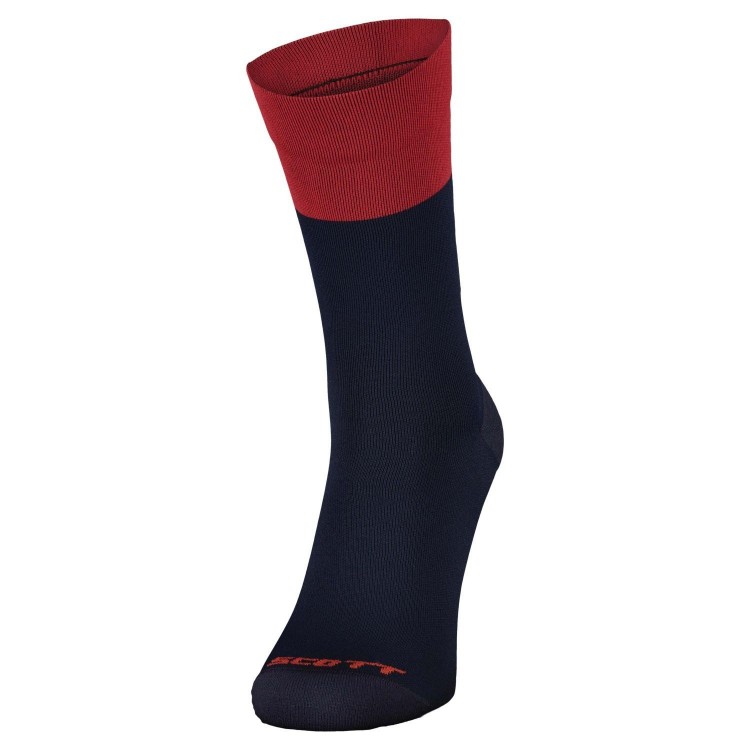 Calcetín Block Stripe Crew Dark Blue/Wood Red Scott