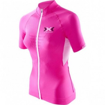 Maillot M/C Full Zip Bike The Trick Evo Mujer Rosa/Blanco...
