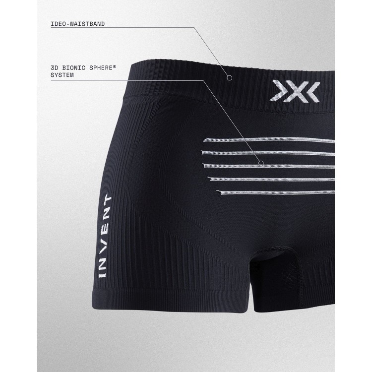Boxer Mujer Invent Black Melange X-Bionic