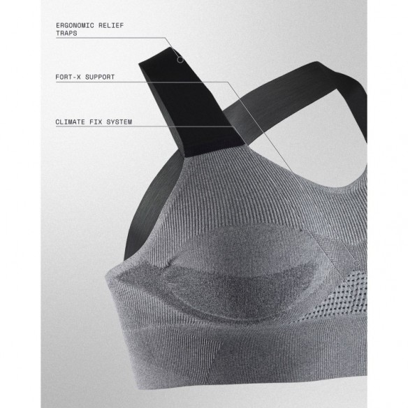 Sujetador Sport Energizer 4.0 Victoria Pearl Grey Melange X-Bionic