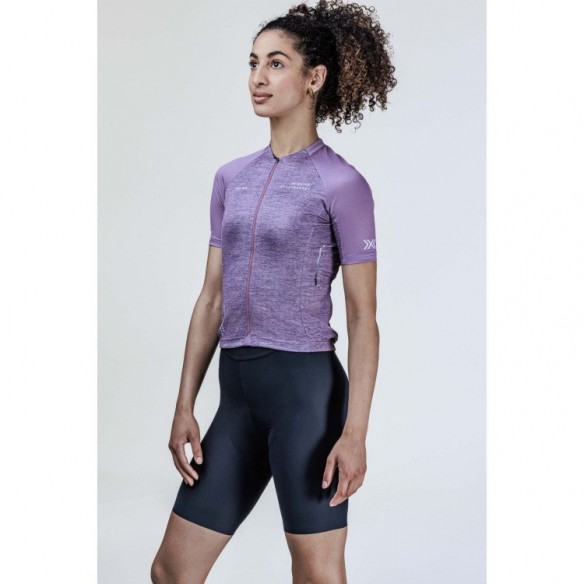 Maillot Corefusion Endurance Merino SS Mujer Dusty Lavender Melange X-Bionic