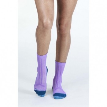 Calcetín Trail Run Discover Crew Mujer Orchid/Sunset Blue... 2