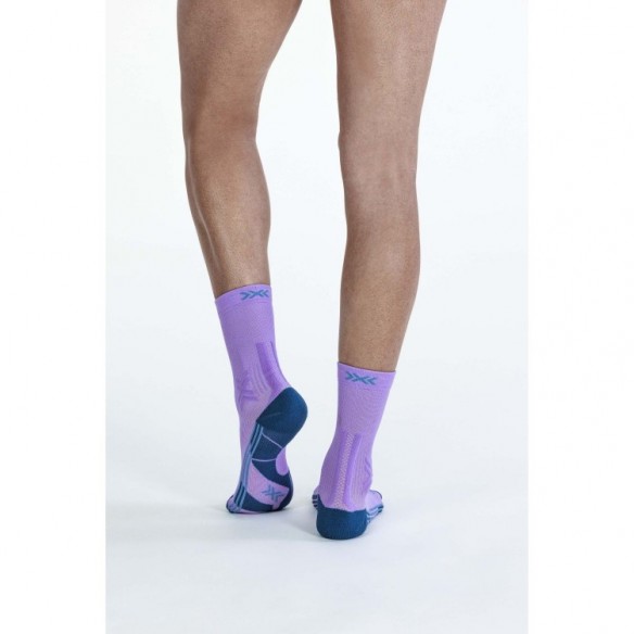 Calcetín Trail Run Discover Crew Mujer Orchid/Sunset Blue X-Bionic