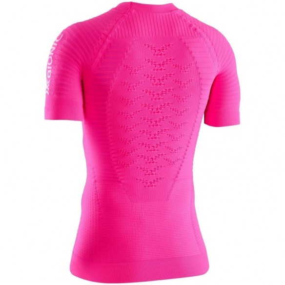Camiseta M/C Effektor G2 Run Mujer Neon Flamingo/Namib Red X-Bionic