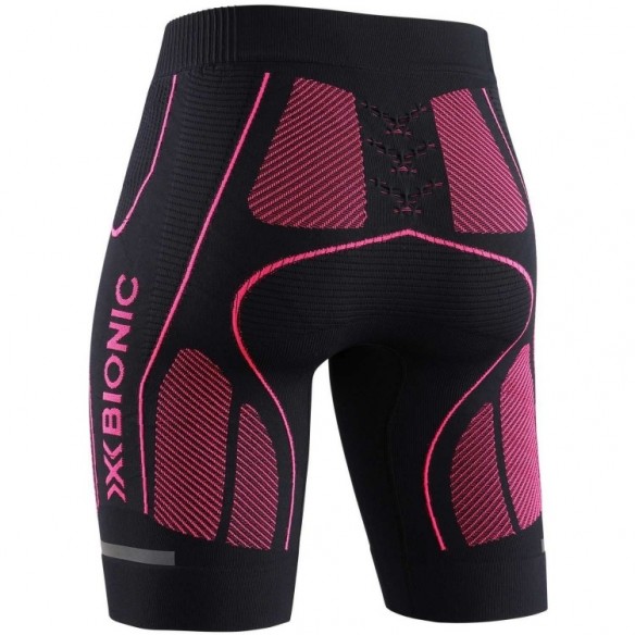 Malla Corta The Trick G2 Run Mujer Opal Black/Neon Flamingo X-Bionic