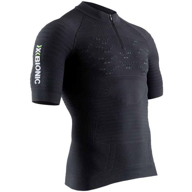 Camiseta M/C Effektor 4.0 Trail Run HaLF Zip Hombre Charcoal/Pearl Grey X-Bionic