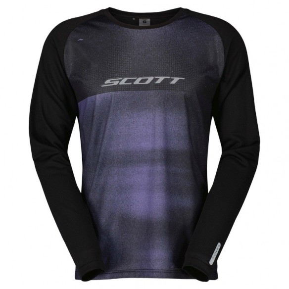 Maillot MS Trail Tuned LS Black/Swish Purple Scott