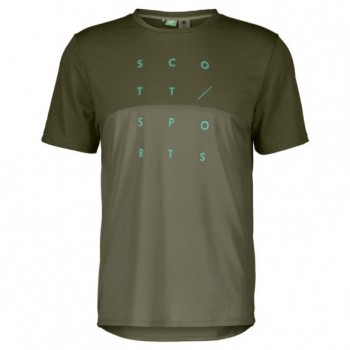 Maillot MS Trail Flow Dri SS Fir Green/Hay Green Scott