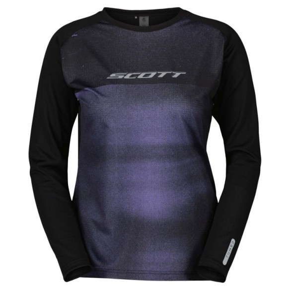 Maillot WS Trail Tuned LS Black/Swish Purple Scott