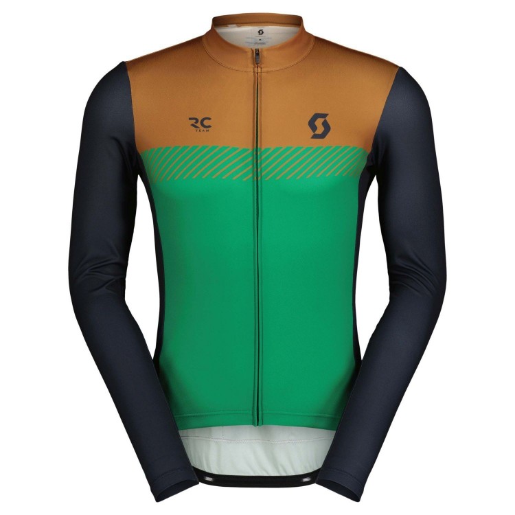Maillot MS RC Team LS Bread Brown/Amazon Green...
