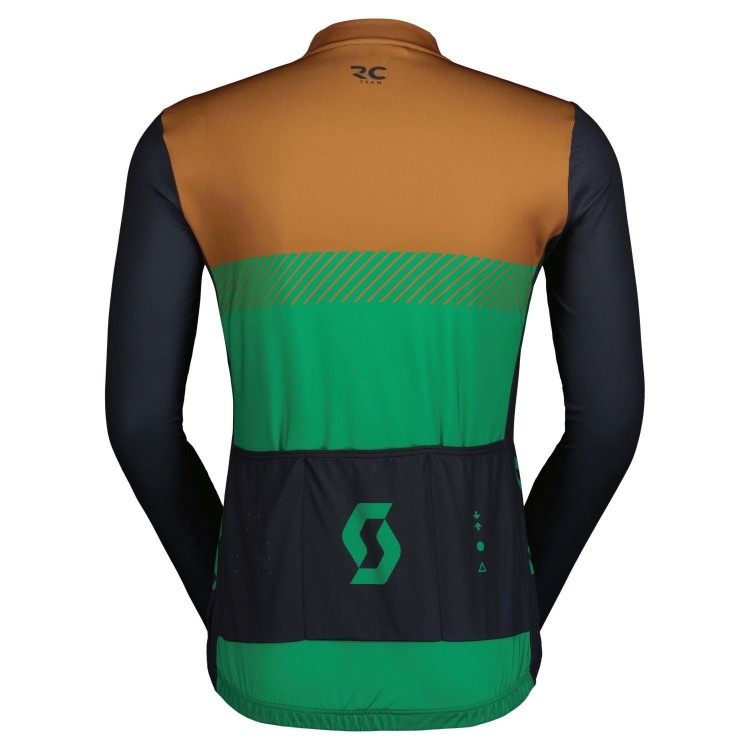 Maillot MS RC Team LS Bread Brown/Amazon Green...